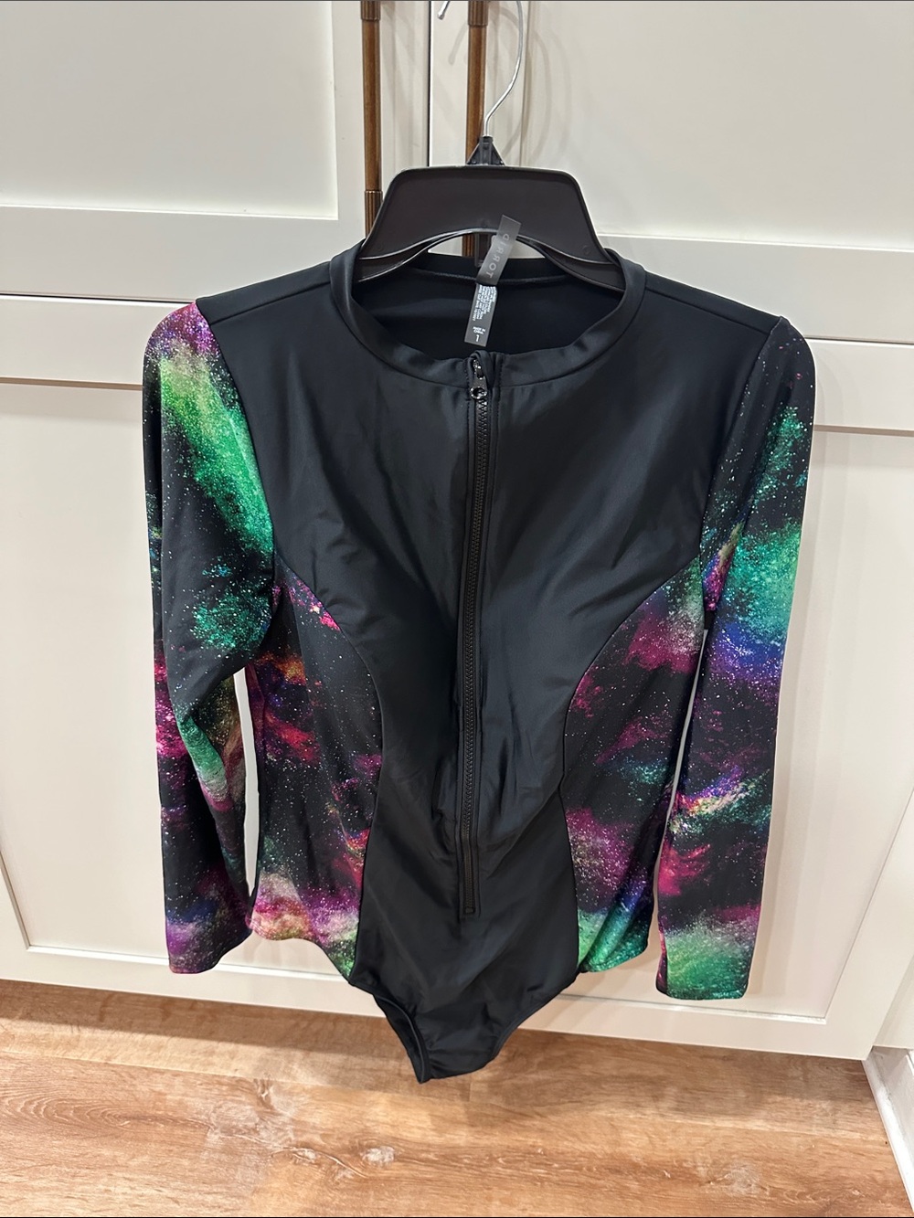 Torrid Long-Sleeve Galaxy One-Piece Swimsuit - Size 1 (14) New Without Tags